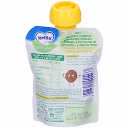 Mellin Pouch Drink di Cocco Mela Banana Ananas per Bambini 90g