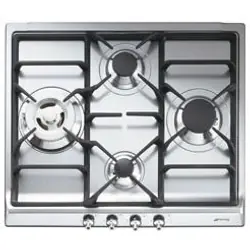Piano Cottura A Gas Smeg SER60SGH3 4 Fuochi (L60xP50) Stainless steel