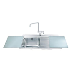 Lavello incasso 1 vasca e gocciolatoio destro con taglieri in vetro Smeg LI91SGD