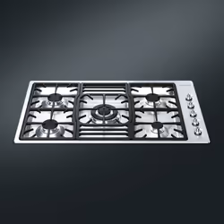 Smeg Classic Classica Piano di cottura PGF95-4 Acciaio Inox