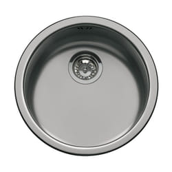 Lavello incasso monovasca rotondo acciaio nero 43.7x43.7 Smeg 10I3PN