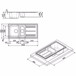 Smeg LZ102TT lavello Sintetico