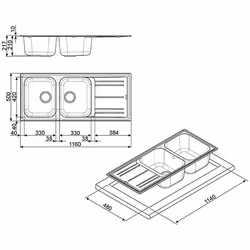 Smeg LZ116B lavello Sintetico