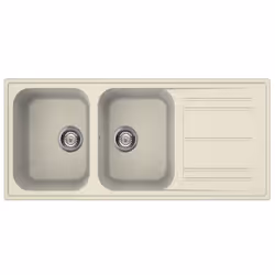 Smeg LZ116P, Lavello sottopiano, Rettangolare, Crema, 2 ciotole, 330 x 420 mm, 21 cm