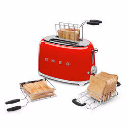 Smeg Tostapane 50's Style – Rosso LUCIDO 2x2 – TSF01RDEU - Vista aggiuntiva 5