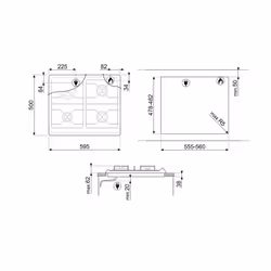 Smeg Victoria Piano di cottura SR964NGH Nero - Vista aggiuntiva 6
