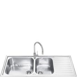 Smeg LG116D-2 lavello Lavello montato su piano Rettangolare Acciaio inox