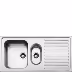 Smeg LLR102-2, Lavello montato su piano, Rettangolare, Acciaio inox, Acciaio inox, 2 ciotole, Rettangolare