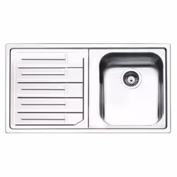 Lavello incasso 1 vasca e gocciolatoio sinistro inox 86x50 cm - Smeg LP861S2 Il lavello incasso 1 vasca e gocciolatoio sinist ...