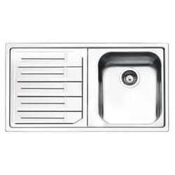 Lavello incasso 1 vasca e gocciolatoio sinistro inox 86x50 cm Smeg LP861S2