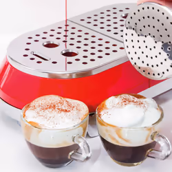Smeg Macchina da Caffè Espresso Manuale 50's Style – Rosso LUCIDO – ECF01RDEU - Vista aggiuntiva 5