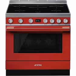 Smeg CPF9IPR, Cucina, Rosso, Manopola, Frontale, Elettronico, LCD