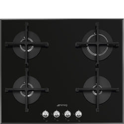 Smeg Linea PV164N2 piano cottura Nero Da incasso 60 cm Gas 4 Fornello(i)