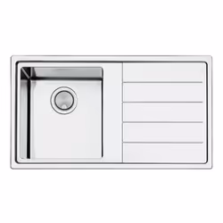 Lavello incasso 1 vasca e gocciolatoio destro 86x50 cm inox spazzolato - Smeg LPK861D3 Il lavello incasso 1 vasca e gocciolat ...