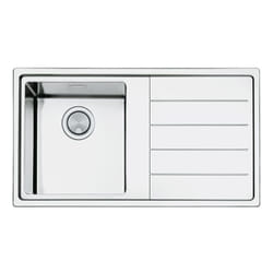 Lavello incasso 1 vasca e gocciolatoio destro 86x50 cm inox spazzolato Smeg LPK861D3