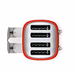 Smeg Tostapane 50's Style – Rosso LUCIDO 4x4 – TSF03RDEU - Vista aggiuntiva 5