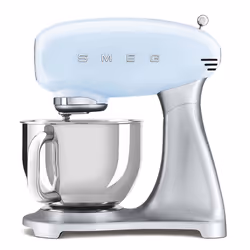 Smeg Impastatrice Standard 50's Style – Azzurro LUCIDO – SMF02PBEU, Sbattitore con base, Blu, Argento, Impasto, Miscelatura, ...