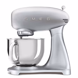 Smeg Impastatrice Standard 50's Style – Silver LUCIDO – SMF02SVEU, Sbattitore con base, Argento, Impasto, Miscelatura, 1 m, 4 ...