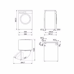 Smeg LB1T80IT lavatrice Caricamento frontale 8 kg 1000 Giri/min Bianco