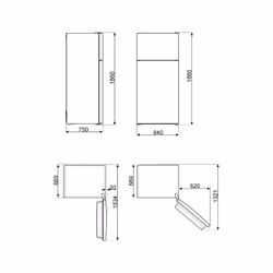 Smeg FD84EN4HX frigorifero con congelatore Libera installazione 586 L E Acciaio inox - Vista aggiuntiva 5