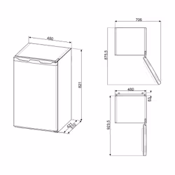 Smeg FF08FW congelatore Da tavolo Libera installazione 64 L F Bianco - Vista aggiuntiva 4