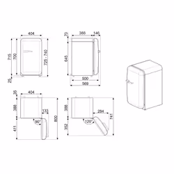 Smeg 50's Style FAB5RWH5 Bianco - Vista aggiuntiva 6