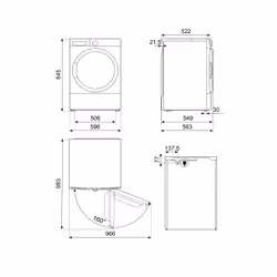 Smeg DT172IT asciugatrice Libera installazione Caricamento frontale 7 kg A++ Bianco