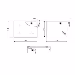 Smeg TAQUE ELECTRIQUE SE484EMTD Nero Superficie piana 80 cm Ceramica 4 Fornello(i) - Vista aggiuntiva 2