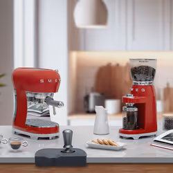 Smeg Macchina da Caffè Espresso Manuale 50's Style – Rosso LUCIDO – ECF02RDEU - Vista aggiuntiva 5