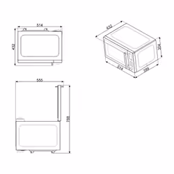 Smeg Universale Microonde MOE25B Dark Inox - Vista aggiuntiva 4