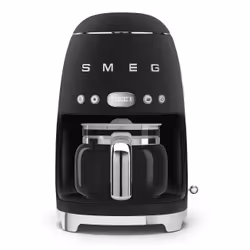 Smeg 50's Style Macchina da Caffè filtro DCF02BLMEU Nero, Macchina da caffè con filtro, 1,4 L, Caffè macinato, 1050 W, Nero