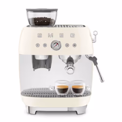 Smeg Macchina da Caffè Espresso Manuale con macinacaffè integrato 50's Style – Panna LUCIDO – EGF03CREU - Vista aggiuntiva 8