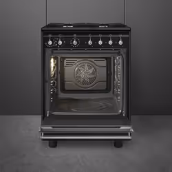 Smeg Concert CX61GMBL cucina Elettrico Gas Nero - Vista aggiuntiva 4