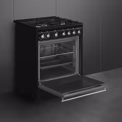 Smeg Concert CX61GMBL cucina Elettrico Gas Nero - Vista aggiuntiva 5