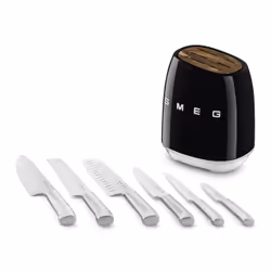 Smeg Ceppo con coltelli 50's Style - Nero LUCIDO - KBSF02BL - Vista aggiuntiva 5