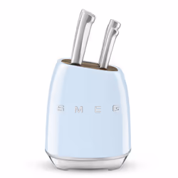 Smeg Ceppo con coltelli 50's Style - Azzurro LUCIDO - KBSF02PB, Ceppo per coltelli con fessure, Plastica, Acciaio inox, Legno ...