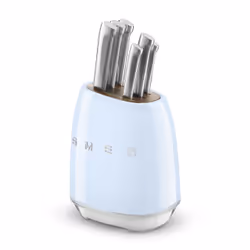 Smeg Ceppo con coltelli 50's Style - Azzurro LUCIDO - KBSF02PB
