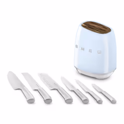Smeg Ceppo con coltelli 50's Style - Azzurro LUCIDO - KBSF02PB - Vista aggiuntiva 5