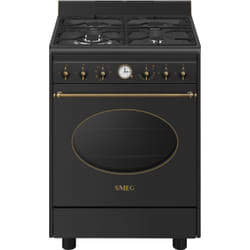 Smeg Coloniale CO60GMAN2 cucina A Elettrico Gas Nero