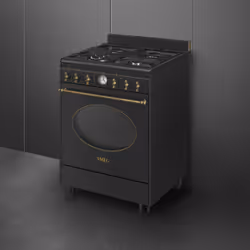 Smeg Coloniale CO60GMAN2 cucina A Elettrico Gas Nero - Vista aggiuntiva 2
