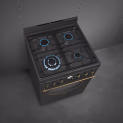 Smeg Coloniale CO60GMAN2 cucina A Elettrico Gas Nero - Vista aggiuntiva 4