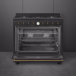 Smeg Coloniale CO96GMA9 Cucina freestanding A Elettrico Gas Antracite - Vista aggiuntiva 3