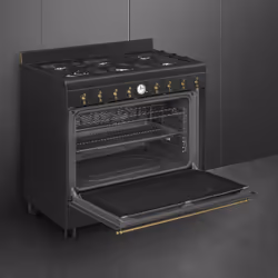 Smeg Coloniale CO96GMA9 Cucina freestanding A Elettrico Gas Antracite - Vista aggiuntiva 4