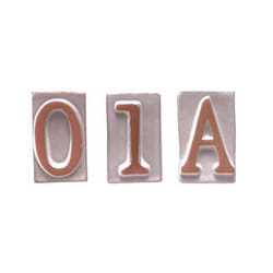 Numero civico in terracotta 1 cm.8,5h