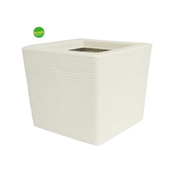 Cubo rigato Telcom Shabby bianco perla