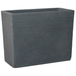 Telcom - Fioriera alta Cassetta alta Rigata Portavaso Shabby 89x77h in resina - Colore: Grigio Cemento