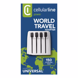 Cellularline World Travel Adapter - Universal Adattatore universale per prese di tutto il mondo