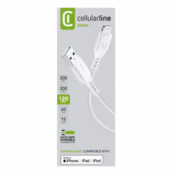 Cellularline Power Cable for Tablet 120cm - Lightning Cavo Lightning per ricarica e trasferimento dati - Vista aggiuntiva 3