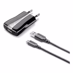 Cellularline USB Charger Kit 1A - Micro USB - Huawei, Xiaomi, Wiko, Asus and other smartphone, Interno, AC, 5 V, 1 A, 1 m, Bi ...