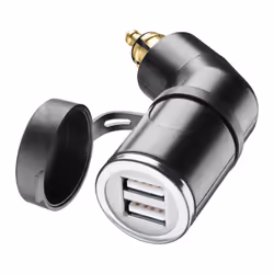 Interphone ADATTATORE DIN DOPPIO USB, Auto, Accendisigari, Nero